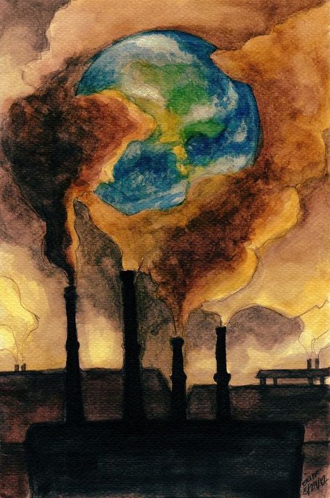 Air Pollution Poster, Save Earth Drawing, Earth Drawings, Planets Art, Earth Art, Art Poster Design, Nature Drawing, Dessin Adorable, Environmental Art