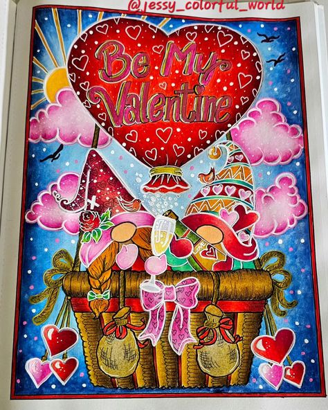 Happy Valentine's Day, My Wonderful Friends ❤️💓❤️ #gnomesweetgnome #gnomesweetgnomecoloringbook #bemyvalentine #happyvalentinesday #love… | Instagram Teresa Goodridge, Creative Haven Coloring Books, Happy Love Day, Gnome Sweet Gnome, Adult Coloring Inspiration, Artists Books, Coloring Inspiration, Happy Valentine's Day, Happy Valentine's