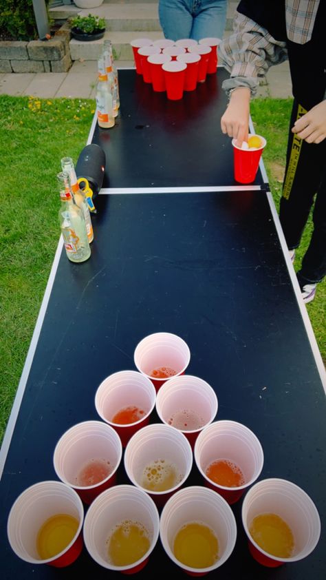 beerpong with my besties on the weekend Red Cup Party, Aus Day, Birthday 24, Beer Table, Car Birthday Theme, Red Cup, Graduation 2024, Beer Pong Tables, Beer Party