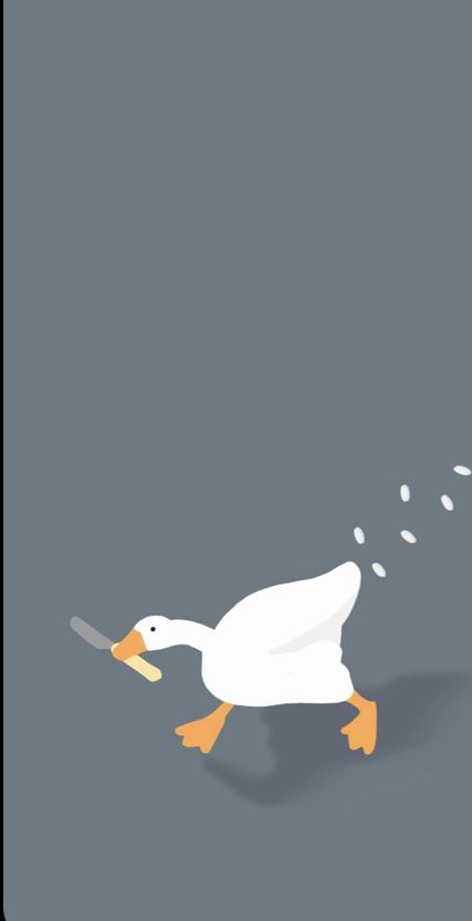 The Goose Game, Aesthetic Animal Wallpaper Iphone, Funny Goose Wallpaper, Simple Duck Wallpaper, Peace Was Never An Option Duck Wallpaper, Wallpaper Iphone Ducks, Cute Home Wallpapers, Funny Home Screens, Goose Knife Wallpaper