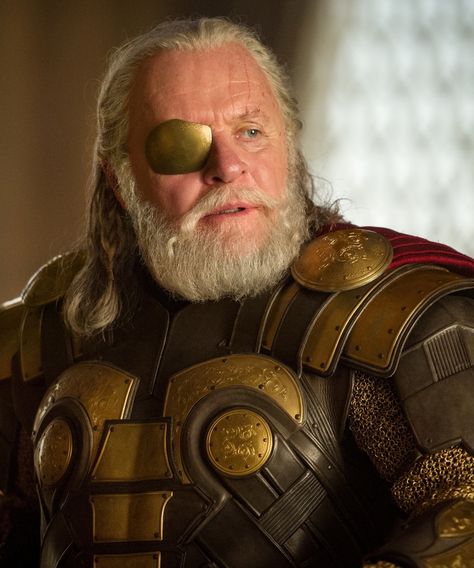 Odin played by Anthony Hopkins. Introduced in the 2011 film "Thor." Odin Costume, Odin Marvel, Thor Mcu, Dark Kingdom, Odin And Thor, Thor 2, Sir Anthony Hopkins, New Thor, Thor The Dark World