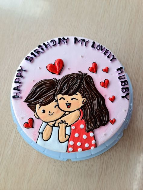 Cake Designs Love Birthday, Best Cake Designs For Husband Birthday, Customised Cake For Boyfriend, Couple Cake Designs Birthday, Cake For Couple Birthday, Bday Cakes For Men Boyfriends, Husband Birthday Cakes Ideas, Cake Designs For Hubby Birthday, Birthday Cake For Male Bestie