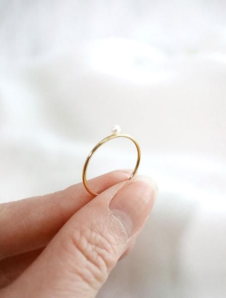 Minimal Rings, Pearl Stacking Ring, Mini Ring, Mushroom Ring, Minimal Jewellery, Ring Minimal, Romantic Jewelry, Minimal Ring, Rings Handmade