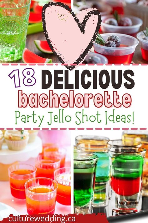 18 Delicious Bachelorette Party Jello Shots Worth Trying Bachelorette Jello Shots, Bachelorette Party Jello Shots, Jello Shots Ideas, Party Jello Shots, Signature Cocktail Wedding, Bachelorette Party Checklist, Luau Party Games, Bachelorette Party Shots, Bachelorette Party Food