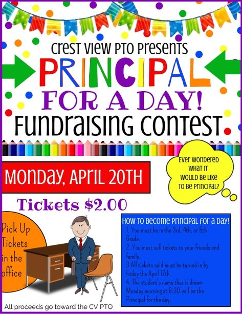 Student Council Community Service Ideas, Pie The Principal Fundraiser, Parent Advisory Committee Ideas, Pro Fundraising Ideas, Easy Pto Fundraisers, Parent Council Ideas, Private School Fundraising Ideas, Elementary School Pta Events, Elementary Pto Ideas