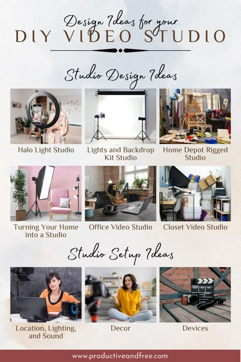 Home Vlog Studio Setup, Vlogging Studio Home Office, Home Vlogging Studio, Home Video Recording Studio, Vlog Studio Decor, Video Studio Design Ideas, Youtube Podcast Studio Design, Small Content Room Ideas, Home Office Backdrop For Video Calls