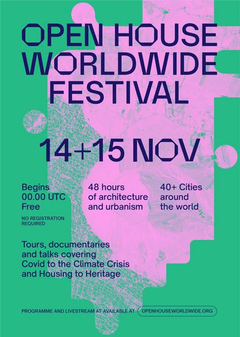 Open House Worldwide Festival Reveals Full 2020 Programme | ArchDaily Weekly Inspiration, Festival Flyer, Music Festival Poster, Club Poster, Poster Inspiration, Design Fields, Festival Poster, Graphic Design Inspo, Festival Design