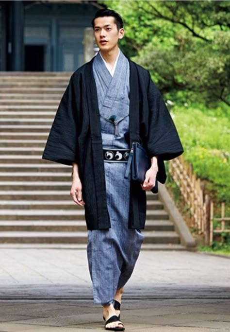 Japanese Mens Kimono, Man Kimono, Japanese Kimono Male, Kimono Men, Mens Kimono, Japanese Style Clothing, Japanese Traditional Clothes, Japanese Traditional Clothing, Traditional Japanese Kimono