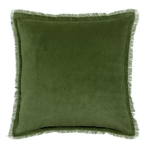 Frame your favourite chair with the perfect cushion. Made from cotton velvet, it’s beautifully soft to the touch with fringed edges for a fun finish. Pair with the matching throw available separately Plain Cushions, Dark Autumn, Living Room Accessories, The Nights, Primary Bedroom, Velvet Throw, Room Accessories, Linen Cushion, Cushion Design