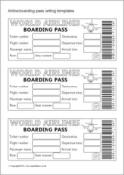 Airline ticket/boarding pass writing templates (SB7770) - SparkleBox Travel Theme Classroom, Drivers Licence, Around The World Theme, Passport Template, Boarding Pass Template, Airline Ticket, Homeschool Geography, World Thinking Day, Holidays Around The World