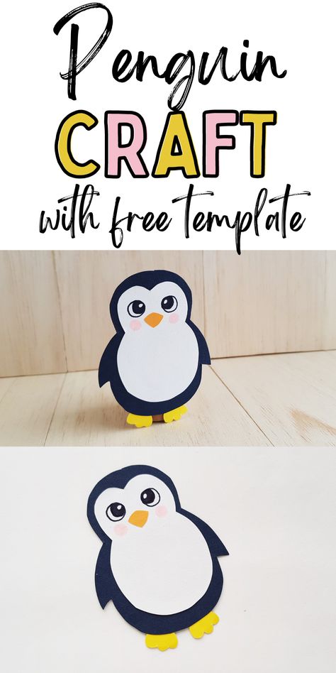 Penguin Crafts For Kindergarten, Construction Paper Penguin, Penguin Theme Toddlers, How To Make Penguins, Penguin Craft Toddler, Simple Penguin Craft, Penguin Art And Craft, Easy Penguin Craft Preschool, Penqueen Images