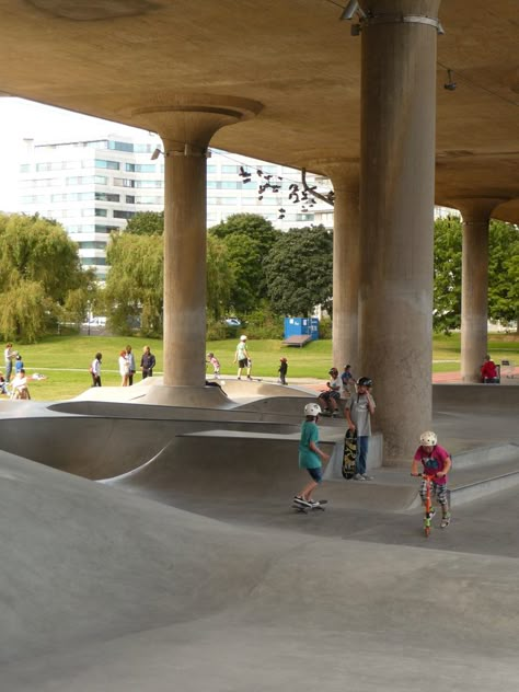 2012.07 Cityscapes from Stockholm Under Bridge Architecture, Underpass Design, Koshino House, Bridge Ideas, Bridges Architecture, Bridge Landscape, Under Bridge, Plaza Design, Urban Playground