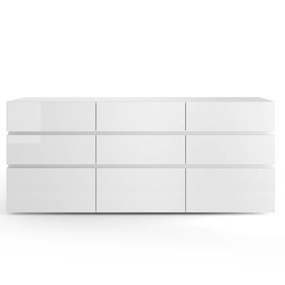 Pianca USA People 9 Drawer Dresser Color: W Paxton Hall Yoshida, Filling Cabinet, Modern Dressers, Dresser White, Usa People, Set Up Ideas, 9 Drawer Dresser, Bedroom Dresser, Closet System