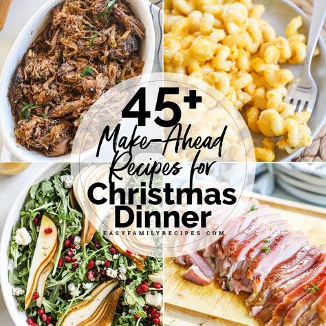 Xmas Lunch Ideas Christmas Dinners, Easy Dinner Make Ahead, Christmas Day Easy Meal Ideas, Best Meals To Serve Guests, Dinner Ideas For Get Togethers, Make Ahead Fancy Dinner, Late Supper Ideas, Dinners To Feed A Crowd Large Families, Christmas Eve Simple Dinner Ideas