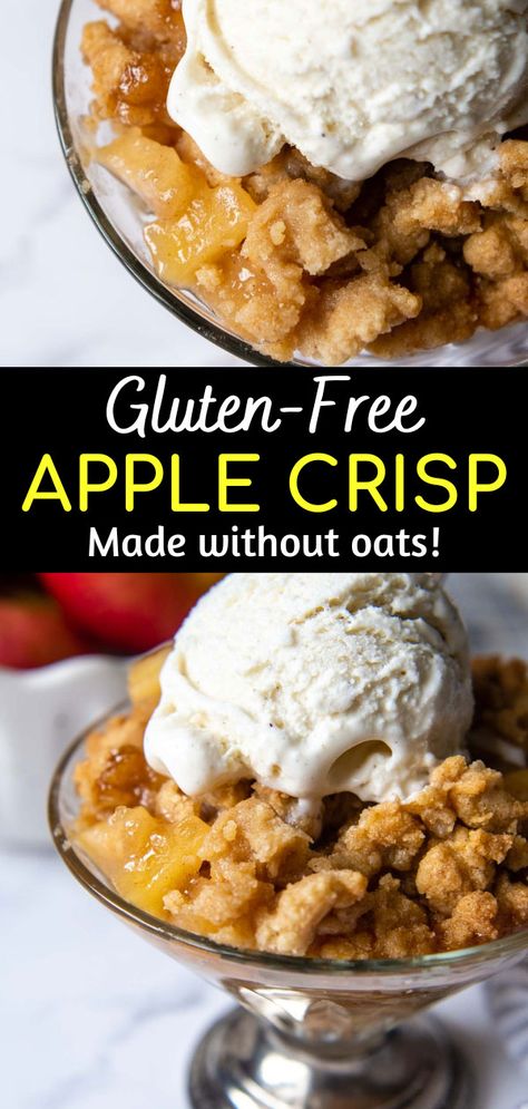 Gluten Free Apple Crisp Recipe, Apple Crisp Without Oats, Healthy Apple Crumble, Gluten Free Apple Crisp, Comfort Food Desserts, Gluten Free Apple, Apple Crisp Recipe, Apple Crisp Recipes, Baked Apple