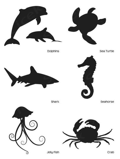 Mythological Animals, Space Painting, Animal Silhouette, Ocean Animals, Negative Space, Emphasis, Sea Creatures, Drawings, Animals