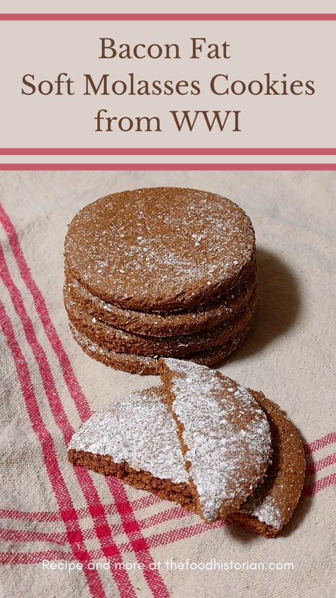 The Food Historian Blog - THE FOOD HISTORIAN Fat Cookies, Soft Molasses Cookies, Historic Recipes, Molasses Recipes, Historical Recipes, Bacon Fries, Cold Cereal, Bbc Food, Big Breakfast