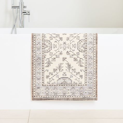 Heirloom Bath Mat | West Elm Large Bathroom Rug Ideas, Bath Rug Ideas, Bathroom With Rug, Bathroom Rugs Ideas Master, Bathmat Ideas Bathroom, Bath Mats Bathroom Ideas, Bath Mat Runner, Large Bathroom Rugs, Bathroom Runner