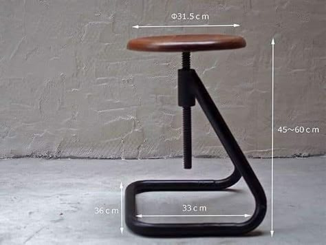 Standard Furniture Dimensions, Fabrikasi Logam, Meja Industrial, Iron Furniture Design, Steel Furniture Design, Welded Furniture, Kursi Bar, Iron Stools, Furniture Design Chair