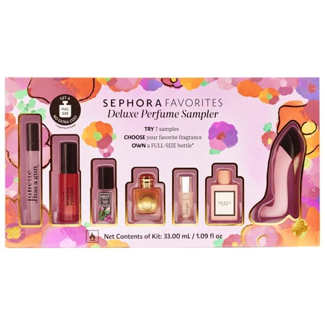 Sephora Mini Perfume, Nest Perfume, Burberry Goddess, Sephora Gift Sets, Good Girl Blush, Sephora Store, Mini Perfumes, Carolina Herrera Good Girl, Gucci Bloom