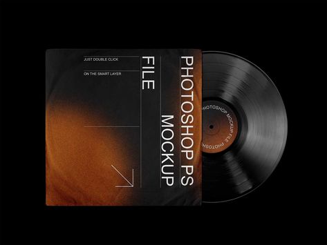 Free Vinyl Record Mockup | Free Mockup Vinyl Record Mockup, Record Mockup, Vinyl Mockup, Design Mockup Free, Vinyl Records Covers, Creative Class, Beautiful Logos, Psd Template Free, Album Cover Design