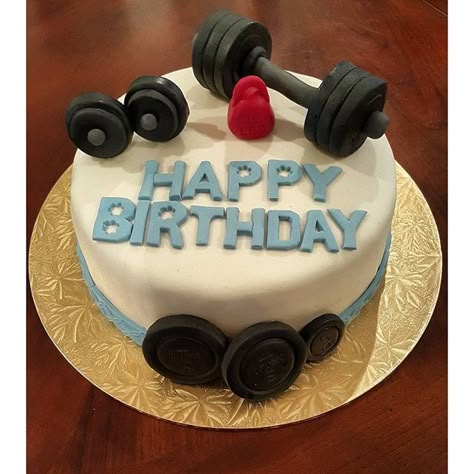 gym fit cakes | Fitness, Health & Well-Being | Fitness-Inspired Cakes, Because Fit ... 18th Birthday Cake For Guys, Bolo Crossfit, Fitness Cake, Gym Cake, Birthday Cake For Boyfriend, Cake For Boyfriend, 25th Birthday Cakes, Dad Birthday Cakes, Cake For Husband