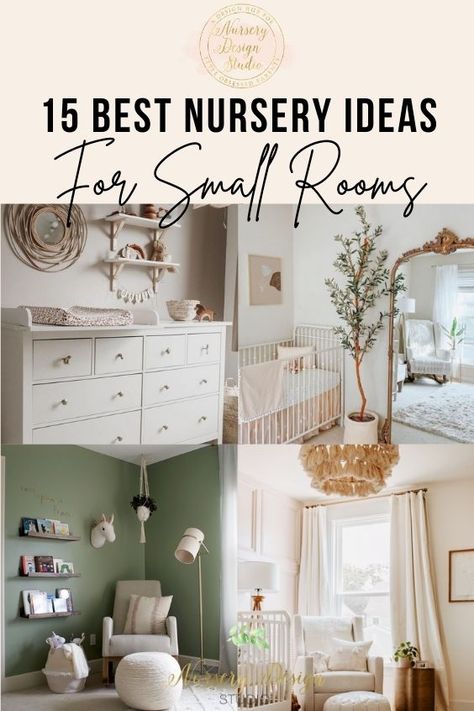 Designing a nursery in a small room? We'll share the best nursery ideas for small rooms to help you design a small nursery that's functional and stylish. When decorating the nursery, there are times when you really don't have a say in the size of the room. So instead, you'll have to think creatively to optimize the nursery layout, come up with genius nursery storage solutions and determine what the nursery essentials are that deserves a spot in the nursery-all without skimping on your personal Nursery Ideas For Small Rooms, Small Nursery Layout, Small Nursery Decor, Small Baby Nursery, Wallpaper Baby Room, Baby Room Wallpaper, Neutral Nursery Rooms, Small Room Nursery, Decoration Hacks