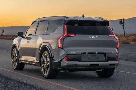 The 2026 Kia EV9 GT Is Billed as Its Most Powerful Three-Row SUV Ever | HiConsumption Motorcycle Rain Gear, Kia Ev9, 3rd Row Suv, Tech Watches, Lighting Pattern, Steve Mcqueen, Wet Weather, Electric Power, Electric Motor