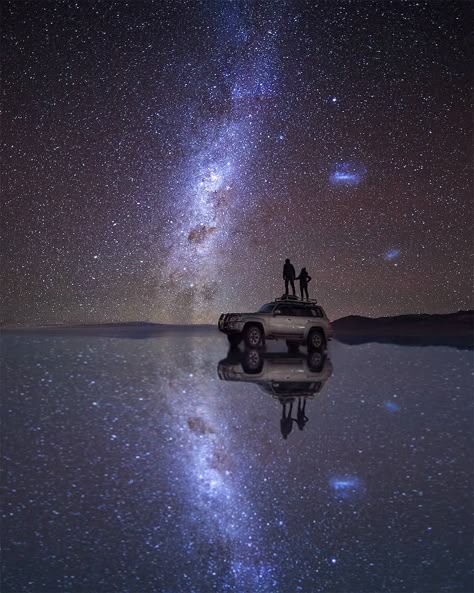 Natural Mirror, Uyuni Salt Flats, Milky Way Photography, Uyuni Bolivia, Salt Flat, Bolivia Travel, Night Sky Photography, Milky Way Galaxy, Beautiful Places On Earth