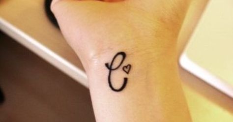 C" initial tattoo with small heart on wrist - I really want a ... C With A Heart Tattoo, C Initial Tattoo Letter C, C Heart Tattoo, E Initial Tattoo, C Tattoo Initial, Letter C Tattoo Ideas, C Initial Tattoo, Heart On Wrist, Letter C Heart