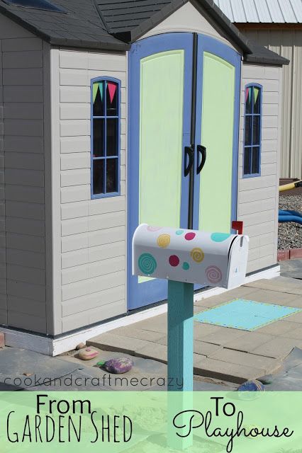 Shed To Playhouse Kids, Kids Shed, Shed Playhouse, Girls Playhouse, Kids Play Spaces, Diy Playhouse, Too Much To Ask, Cubby House, Playhouse Outdoor