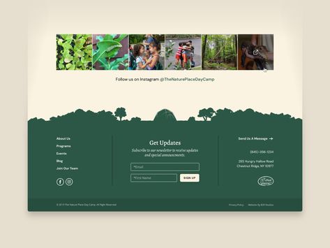 The Nature Place — 3 𝑜𝑓 6 by Matt Brown for 829 Studios on Dribbble Slideshow Design, Instagram Grid Design, Photography Website Templates, Website Design Inspiration Layout, Colorful Website, Footer Design, Website Color Palette, Modern Website Design, Ui Design Website