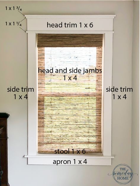 Window Frame Upgrade, Wood Framed Interior Window, Frame In Windows Diy, Trim Ideas For Windows, Wood Casing Window, Window Casing Ideas Interior Trim Farmhouse, Easy Window Casing, Diy Window Casing Interior Trim, Thick Trim Around Windows