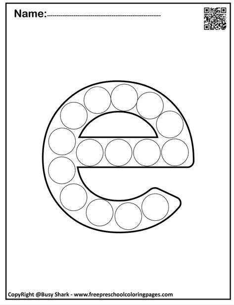 Abc For Toddlers, Letter E Craft, Letter A Coloring Pages, Preschool Patterns, Coloring Pages Preschool, Learn Alphabet, Dot Marker Activities, Dot Letters, Mickey Mouse Coloring Pages