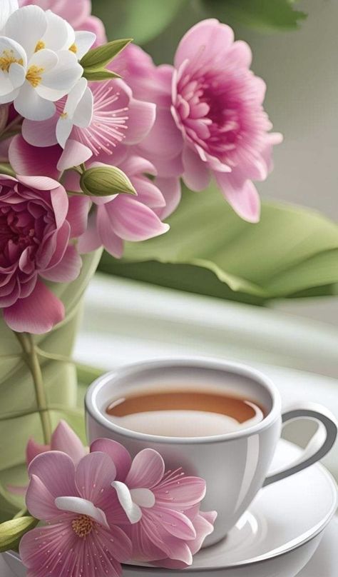 Chai Cup Images, Chai Cup, Gif Café, Photo Flowers, Rose Belle, Nature Iphone Wallpaper, Rose Flower Pictures, Good Morning Flowers Pictures, Good Morning Flowers Gif