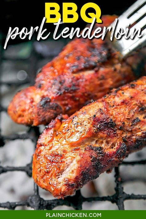 Pork Tenderloin Dry Rub, Barbecue Pork Tenderloin, Pork Tenderloin Rub, Grilled Pork Tenderloin Recipes, Pork Tenderloin Marinade, Bbq Pork Tenderloin, Barbeque Pork, Pork Loin Roast Recipes, Tropical Fruit Salad