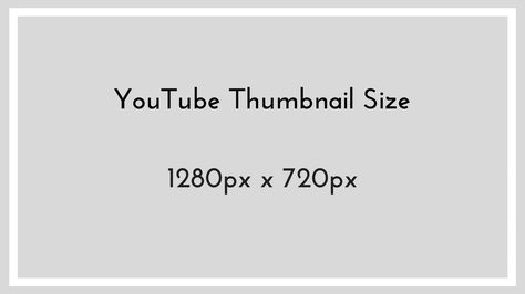 The YouTube thumbnail size is 1280px x 720px of which some of it is obstructed by YouTube. Black Youtube Thumbnail, Youtube Size Video, Youtube Thumbnail Png, Yt Video Ideas, Youtube Size, Youtube Thumbnail Size, Thumbnails Ideas, Successful Youtuber, Youtube Lifestyle