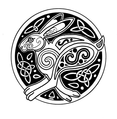 Celtic hare Symbols For Love, Animal Tattoo Meanings, Celtic Symbols And Meanings, Animal Symbols, Celtic Animals, Celtic Artwork, Tattoos Aesthetic, Celtic Ornaments, Irish Symbols