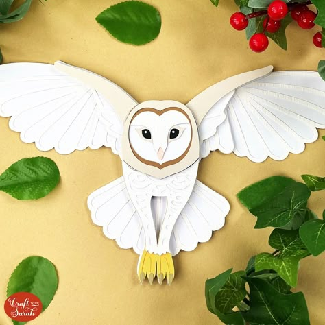 Owl Cricut Projects, 3d Owl Crafts, Free Owl Svg, Harry Potter Owl Craft, Paper Owl Crafts, Owl Template Printable Free, Owl Crafts For Adults, Owl Patterns Free Printables, Diy Owl Crafts