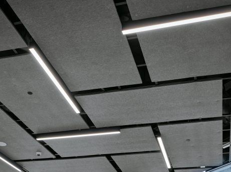 Material Showroom, Acoustic Ceiling Design, Acustic Panels, Sound Absorbing Panels, Theatre Hall, Acoustical Ceiling, Smart Room, Peg Wall, Ceiling Solutions