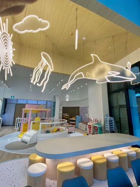 Kid Cafe Playroom, Play Cafe Design, Play Cafe Ideas Coffee Shop, Kids Cafe Playroom, Kids Classroom Design, Kids Zone Design, Kids Cafe Interior, Indoor Play Cafe, Family Cafe