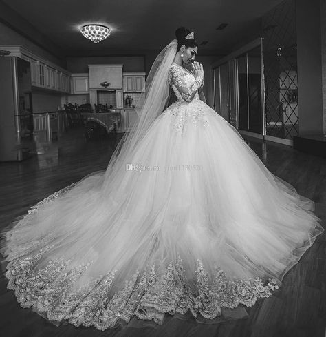 White Ball Gown Wedding Dresses, Country Bridal Gown, Asymmetrical Wedding Dress, Crystal Wedding Dresses, Wedding Dresses Lace Ballgown, Long Sleeve Bridal Gown, Wedding Dresses Long Sleeve, Halter Wedding Dress, Sheer Wedding Dress