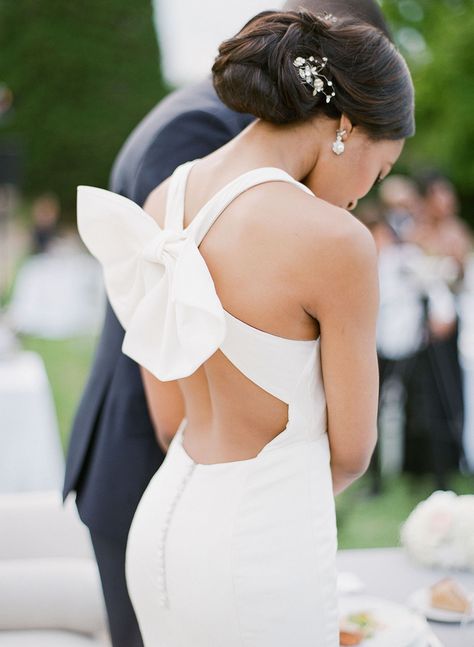 Click to get inspiration for your wedding reception dress that you can change into. Here are 27 wedding dresses that real brides changed int of or their wedding reception. #WeddingDress #WeddingReceptionDress #Ideas #Inspiration #Wedding #Bride #Bridal #Details | Martha Stewart Weddings - 21 Reception Dresses Brides Changed Into for Their Parties Greg Finck, Bride Reception Dresses, Wedding Reception Outfit, White Weddings Reception, Second Wedding Dresses, Black Brides, Wedding Exit, Reception Outfit, Reception Dresses