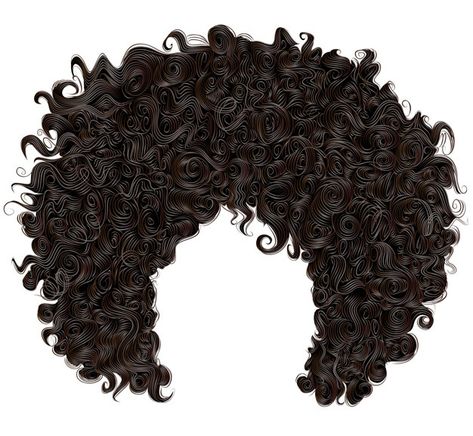 Trendy wig curly african black hair Prem... | Premium Vector #Freepik #vector #woman #hair #black #afro Afro Hair Drawing, Afro Hair Art, Long Natural Curly Hair, Hair Vector, Hair Illustration, Curly Hair Drawing, Wig Curly, Pelo Afro, Hair Png