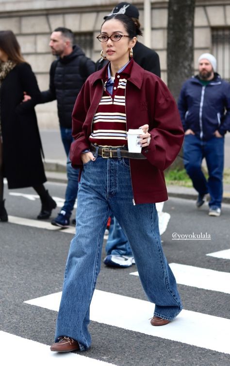 Japan Street Style Winter, Streetwear Work Outfit, Street Wear Outfit Ideas, Street Style Japan, Chic Street Wear, Outfit Ideas Red, Unique Street Style, Edgy Street Style, Aw 2024