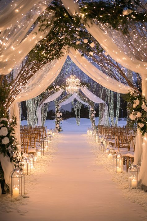 Discover enchanting winter wedding themes that will transform your dream ceremony into a snowy fairytale! Embrace the magic of winter with stunning decor ideas and cozy vibes for an unforgettable celebration. Save this pin for your winter wedding inspiration!  #WinterWedding #WeddingThemes #SnowyFairytale #WeddingPlanning #WinterWonderland #BridalInspiration #WeddingDecor #UniqueBridalIdeas #CozyWedding #DreamWedding #ElegantWeddings #WinterBride #CeremonyIdeas #WinterVenue #BridalTips Winter Wonderland Wedding Simple, Winter Wedding Glass House, Magical Theme Wedding, Affordable Winter Wedding Ideas, Floral Winter Wedding, Medieval Winter Wedding, Christmas Castle Wedding, Winter Wedding Luxury, Majestic Wedding Decor