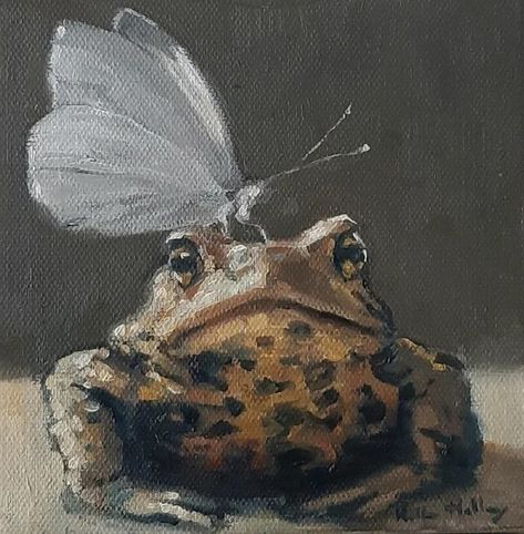 Cabbage Butterfly, Animal Oil Painting, White Cabbage, Face Study, Small Wall Art, Graffiti Style Art, Frog Art, Still Life Oil Painting, Duck Canvas