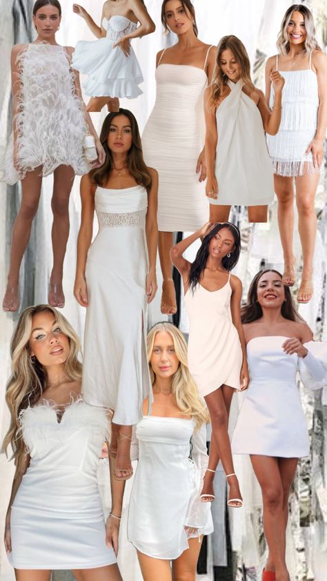 White Bachelorette Party Dress #whitedress #bridedress #bachelorettedress #whitebachelorettedress #whitedressinspo #bachelorettedressinspo #bacheloretteparty #bachelorettepartyoutfit #bachelorette White Dresses Bachelorette Party, Bachelorette All White Outfits, Bachelorette Party All White, Bachelorette Party Outfits Group Dresses, White Bachelorette Party Dress 12th Tribe, White Bachelorette Theme, White Disco Bachelorette, All White Bachelorette, White Bachelorette ￼dress