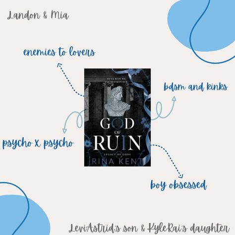 god of ruin by rina kent; legacy of gods tropes Legacy Of Gods Rina Kent, Landon King, God Of Ruin, Wicked Book, Best Wattpad Books, Legacy Of Gods, Fiction Books Worth Reading, Friends To Lovers, Dark Books