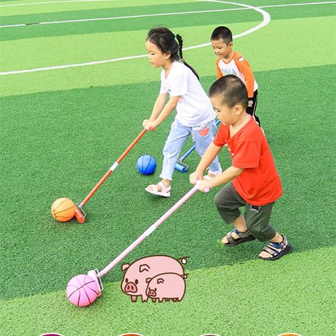 Sports Day Races For Kindergarten, Funny Outdoor Games, Train Kindergarten, Sports Day Races, Hockey Training, Kids Sensory, Sports Day, Sports Toys, Outdoor Toys